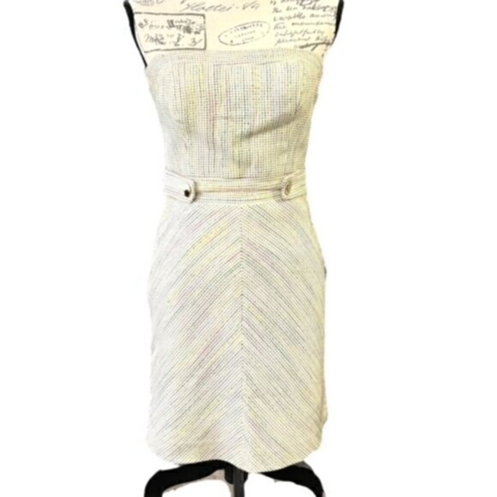 ๐PRICE REDUCED๐ TRINA TURK Strapless Embroidered Dress Tweed Summer Partyโ 2
